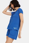 Zivame Lounge Knit Poly Lounge Set - Lil Boy Blue — thumbnail 2